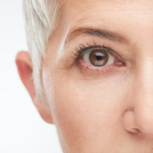 senior eye close up